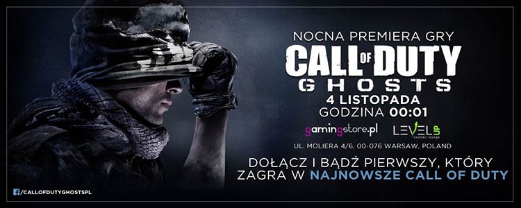 Nocna Premiera Call of Duty: Ghosts – 4 listopada, w warszawskim barze Level Up