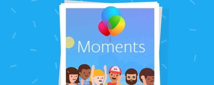 moments grafika promująca aplikację Facebooka