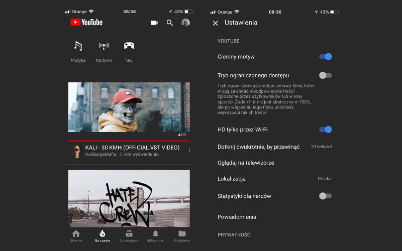 Aplikacja YouTube z ciemnym motywem już oficjalnie