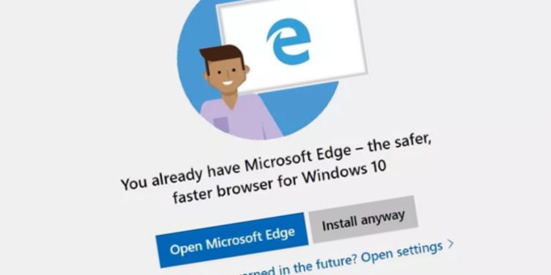 Microsoft zniechęca do Chrome i firefox