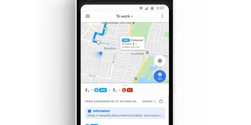 Google Maps ułatwi transport publiczny