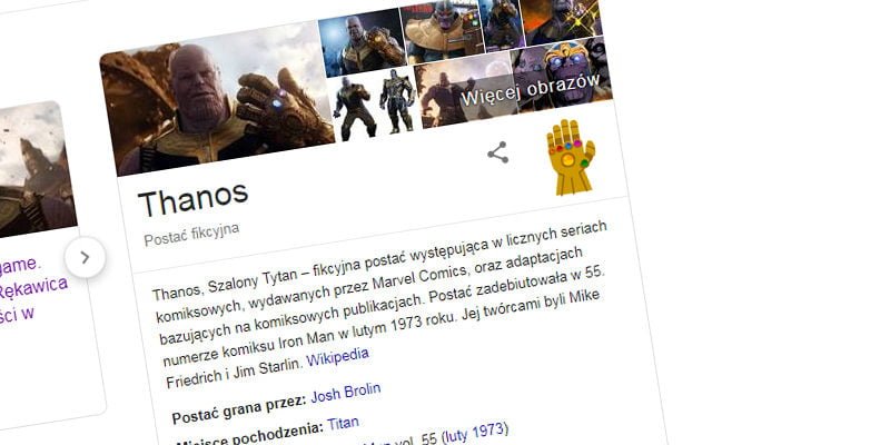 Thanos usuwa wyniki