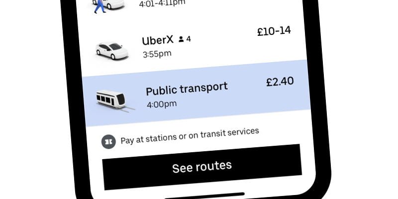 Transport publiczny w Uber