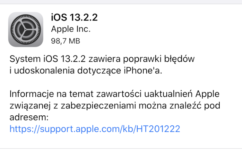 iOS 13.2.2 naprawia iPhone’y i iPady — ciekawe, co psuje?